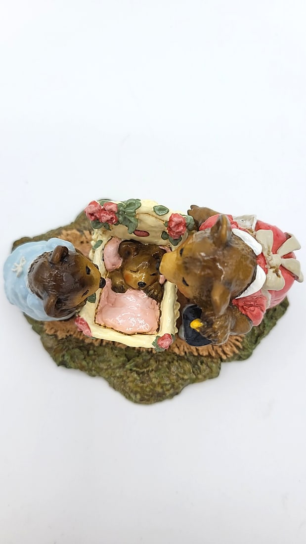 Wff Bears Bb-06 Just A Peek Mouse Baby Crib Figurine - 6