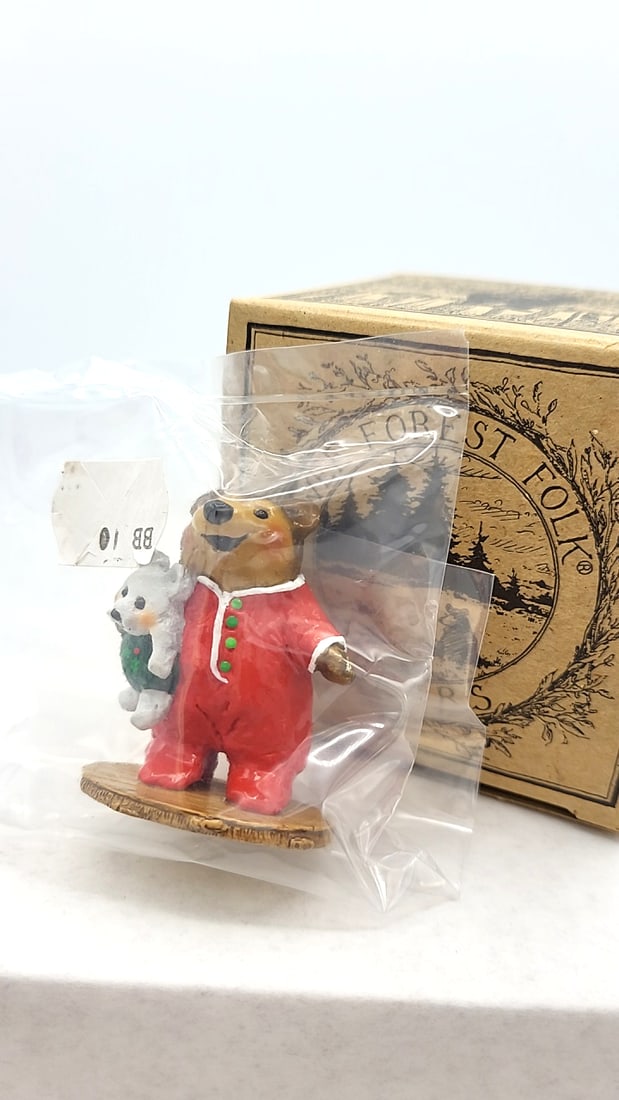 Wff Bears Bb-10 Nightie Bear Beary Cute Bears Red Pajamas Teddy Figurine - 2