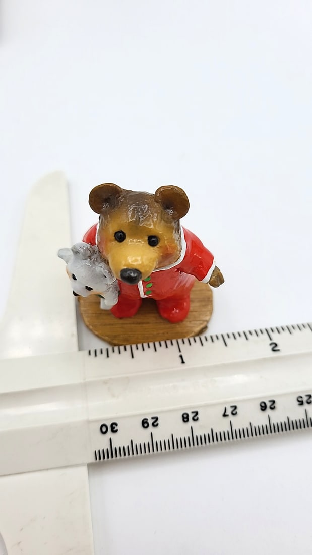 Wff Bears Bb-10 Nightie Bear Beary Cute Bears Red Pajamas Teddy Figurine - 8