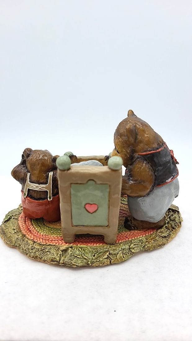 Wff Bears Bb-05 Fathers Night 1995 Resin Bear Family Figurine - 3