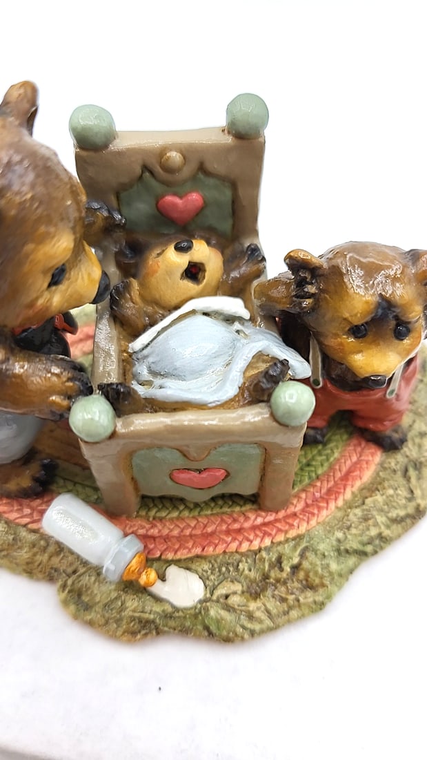 Wff Bears Bb-05 Fathers Night 1995 Resin Bear Family Figurine - 5