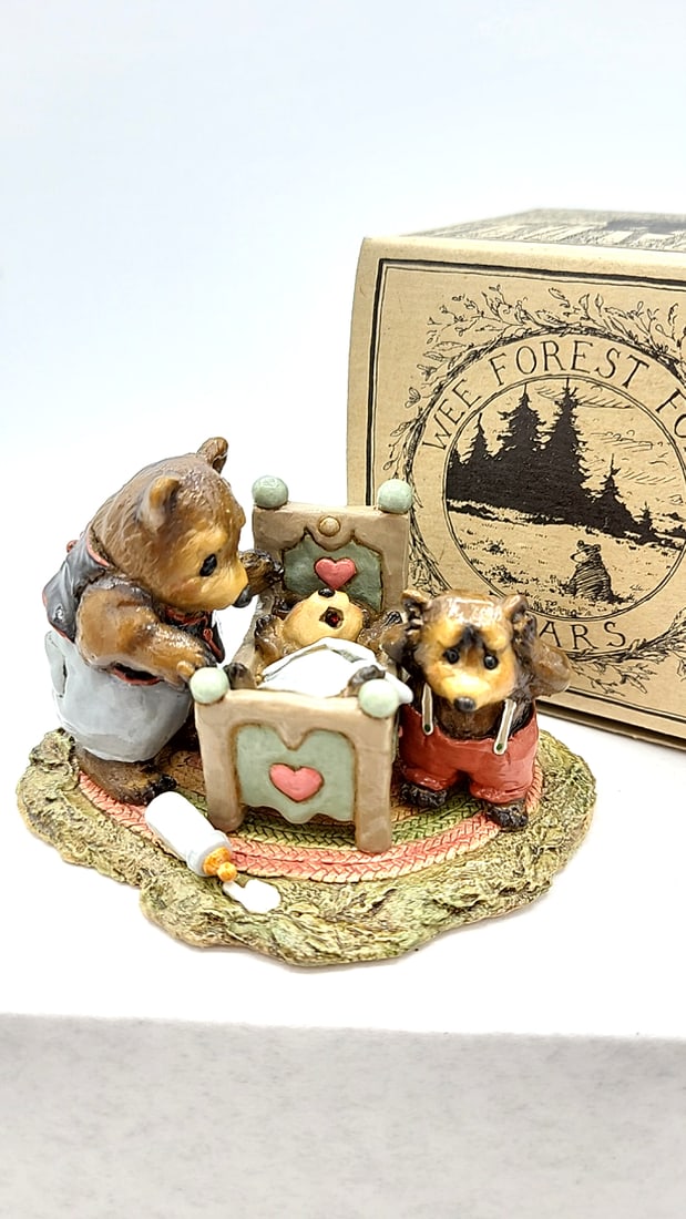 Wff Bears Bb-05 Fathers Night 1995 Resin Bear Family Figurine - 6
