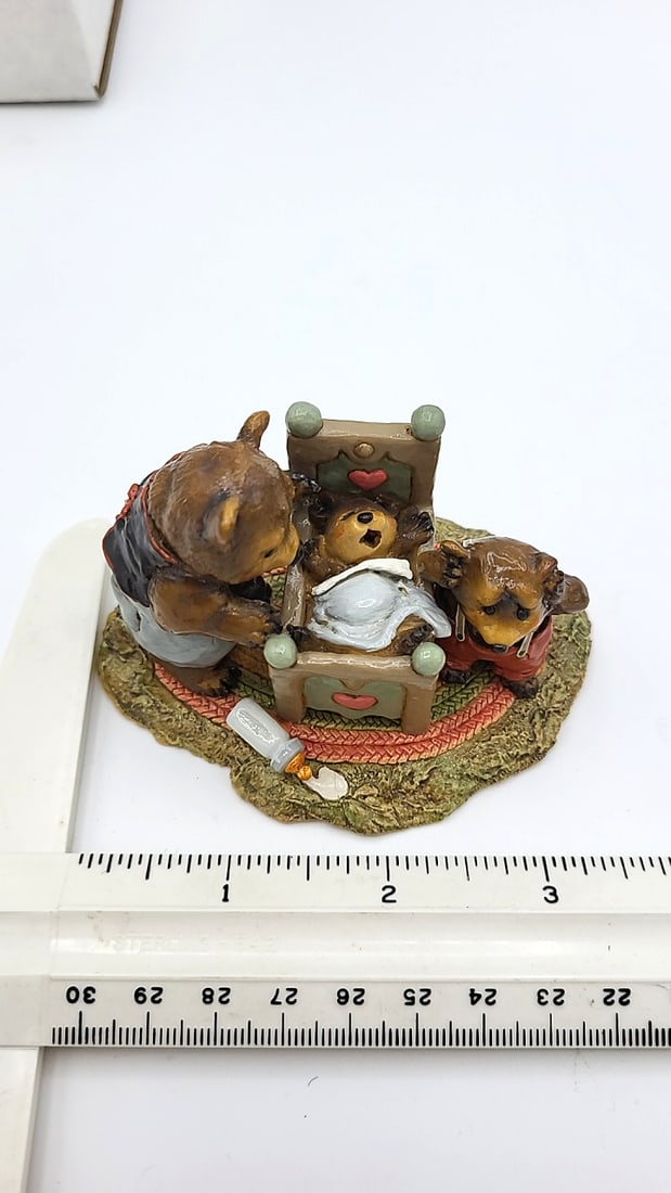 Wff Bears Bb-05 Fathers Night 1995 Resin Bear Family Figurine - 8