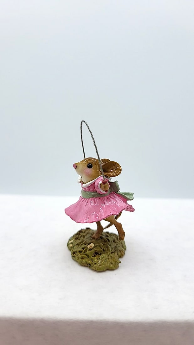 Wff M-409 Mabel Mouse Figurine Pink Dress Jump Rope - 2