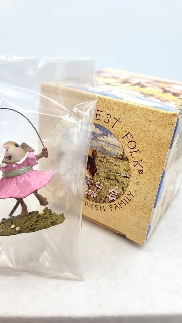 Wff M-409 Mabel Mouse Figurine Pink Dress Jump Rope - 5