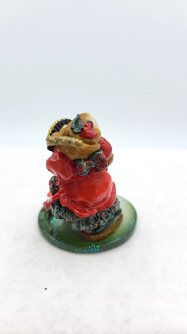 Wff M-258 Carmen Mouse Figurine Red Dress Green Fan Red Rose - 4