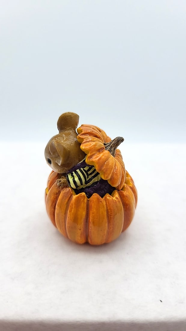 Wff M-379s Pumpkin Pop-up Mouse Jack-o-lantern Figurine - 4