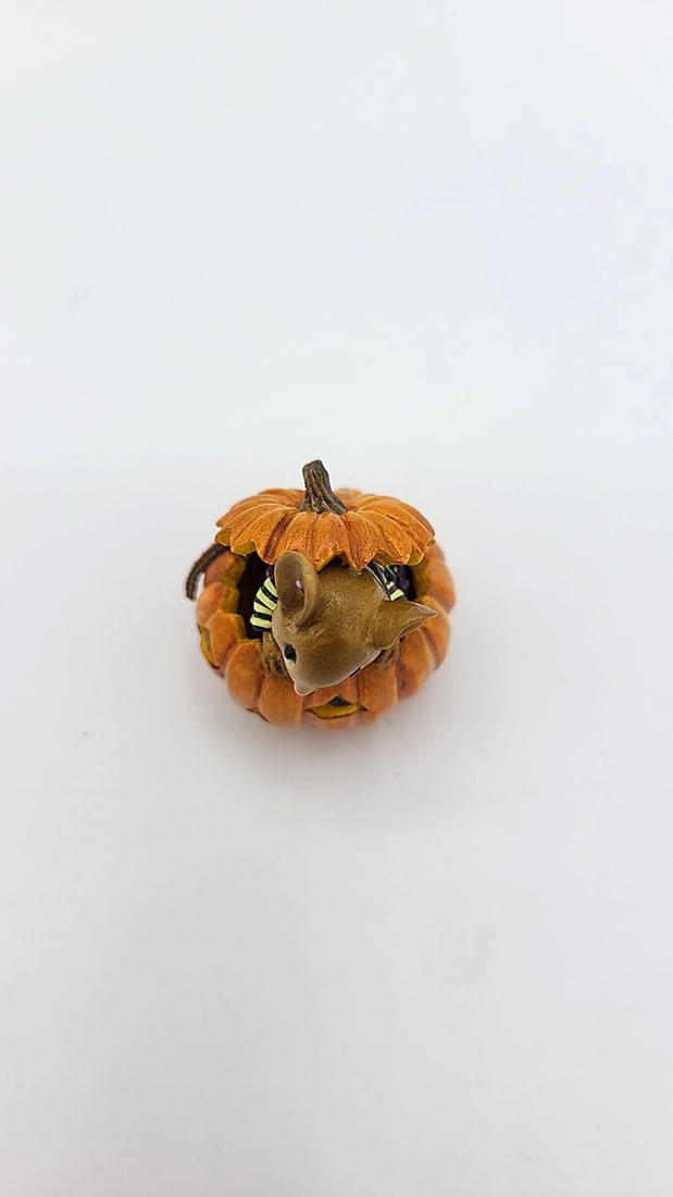 Wff M-379s Pumpkin Pop-up Mouse Jack-o-lantern Figurine - 6