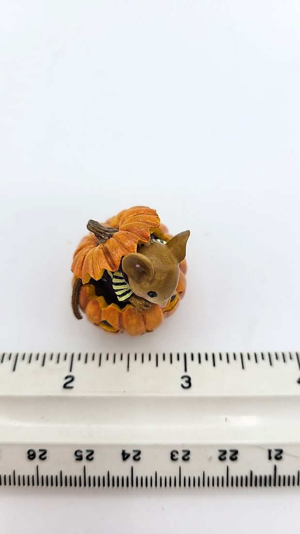 Wff M-379s Pumpkin Pop-up Mouse Jack-o-lantern Figurine - 7