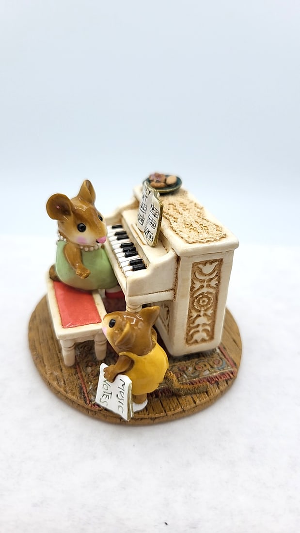 Wff M-282a His Music Lesson Mouse Piano Figurine - 2