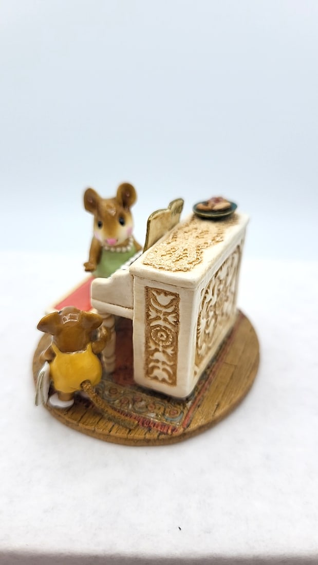 Wff M-282a His Music Lesson Mouse Piano Figurine - 3