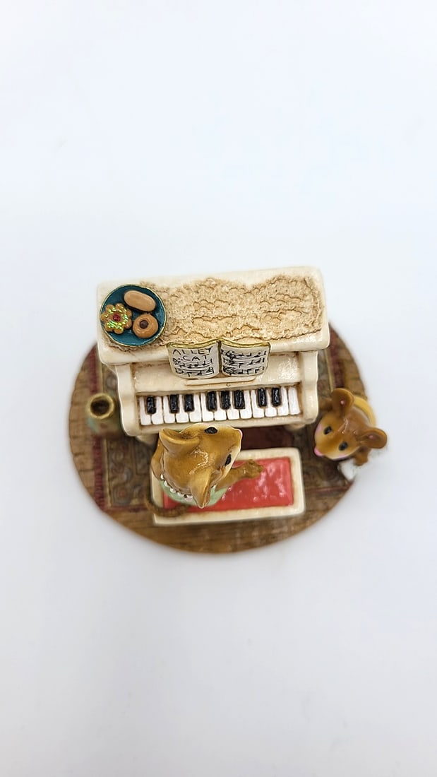 Wff M-282a His Music Lesson Mouse Piano Figurine - 7