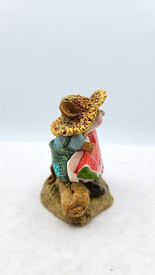 Wff M-283 Farm Boy Mouse Figurine With Watermelon - 2