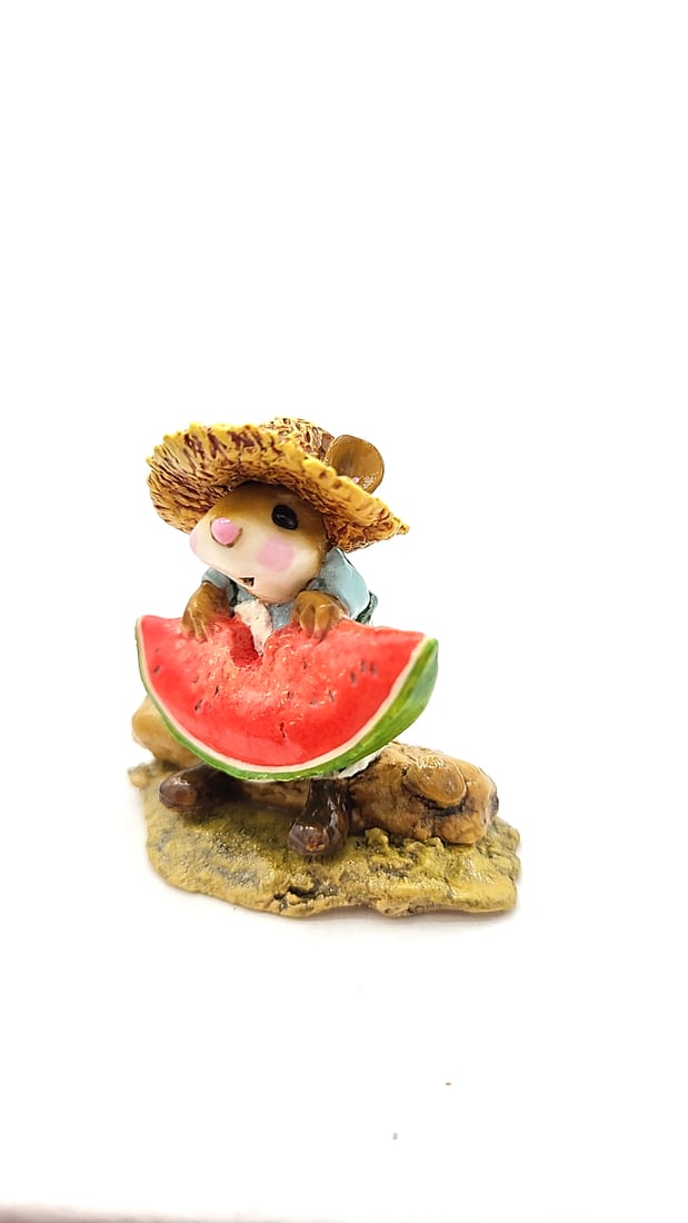 Wff M-283 Farm Boy Mouse Figurine With Watermelon - 5