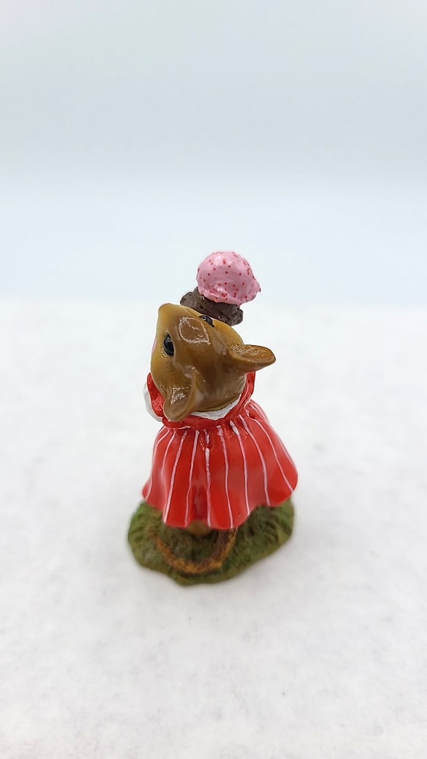 Wff M-277 Yummy Mouse Figurine Red Dress Ice Cream Cone Ltd Ed - 2