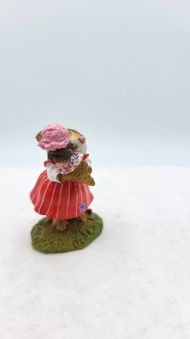 Wff M-277 Yummy Mouse Figurine Red Dress Ice Cream Cone Ltd Ed - 3