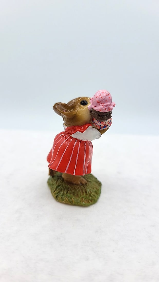 Wff M-277 Yummy Mouse Figurine Red Dress Ice Cream Cone Ltd Ed - 6
