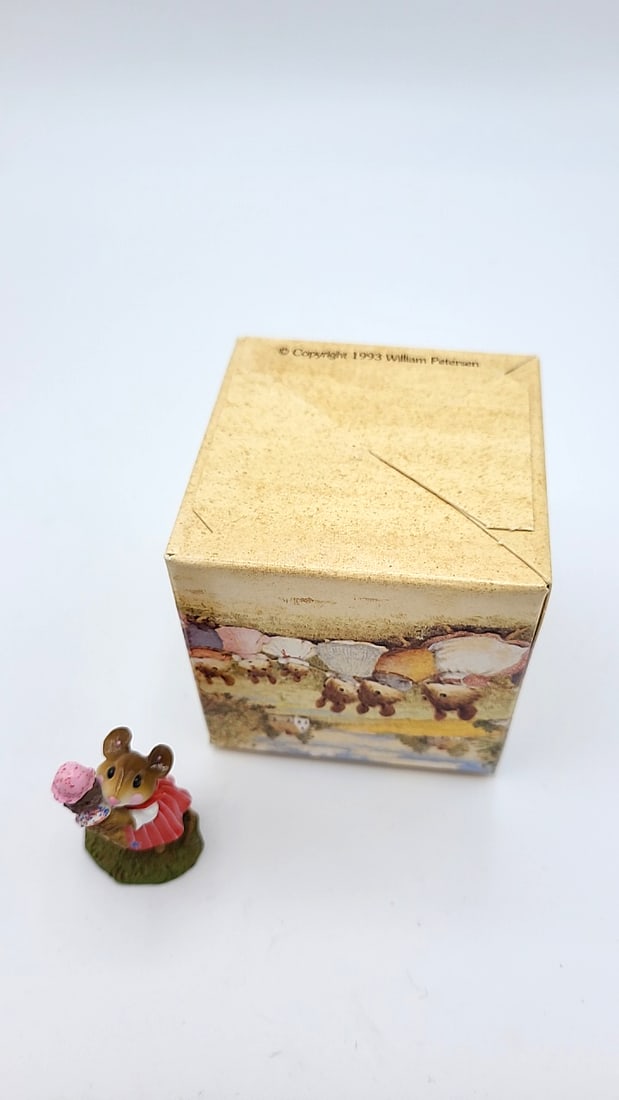 Wff M-277 Yummy Mouse Figurine Red Dress Ice Cream Cone Ltd Ed - 8