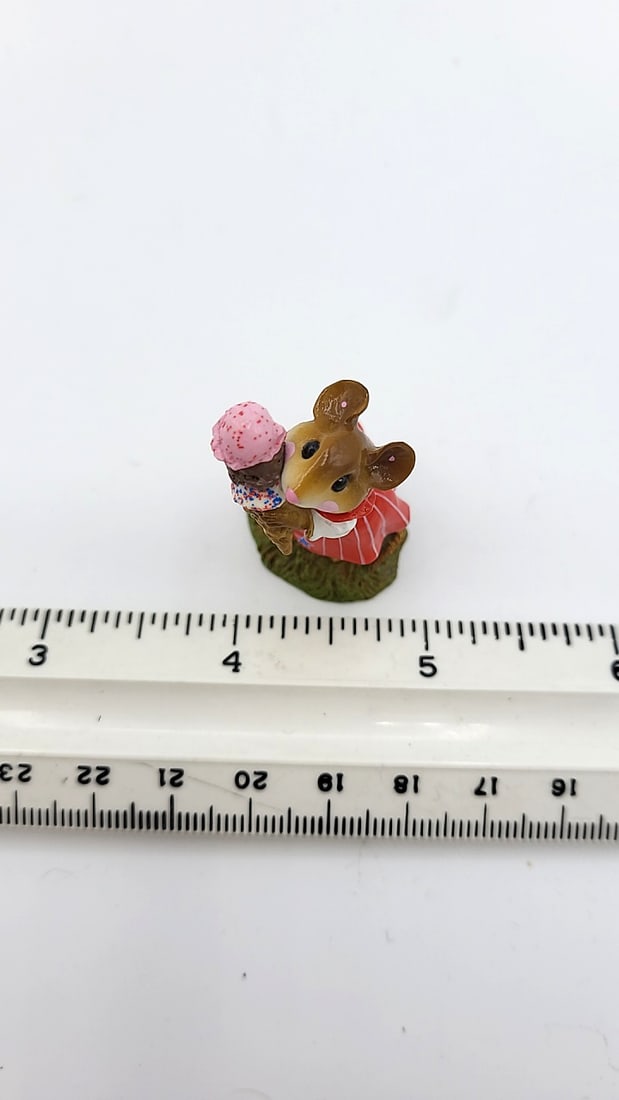Wff M-277 Yummy Mouse Figurine Red Dress Ice Cream Cone Ltd Ed - 9