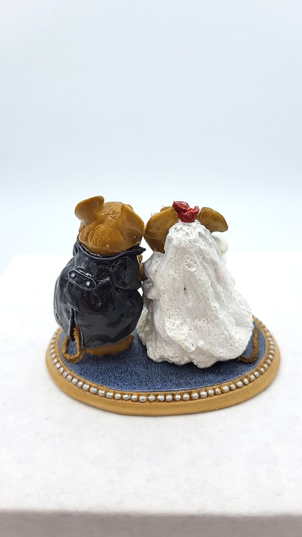 Wff M-200 The Wedding Pair Mouse Bride Groom Figurine With Box - 2