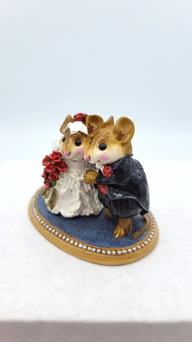 Wff M-200 The Wedding Pair Mouse Bride Groom Figurine With Box - 3