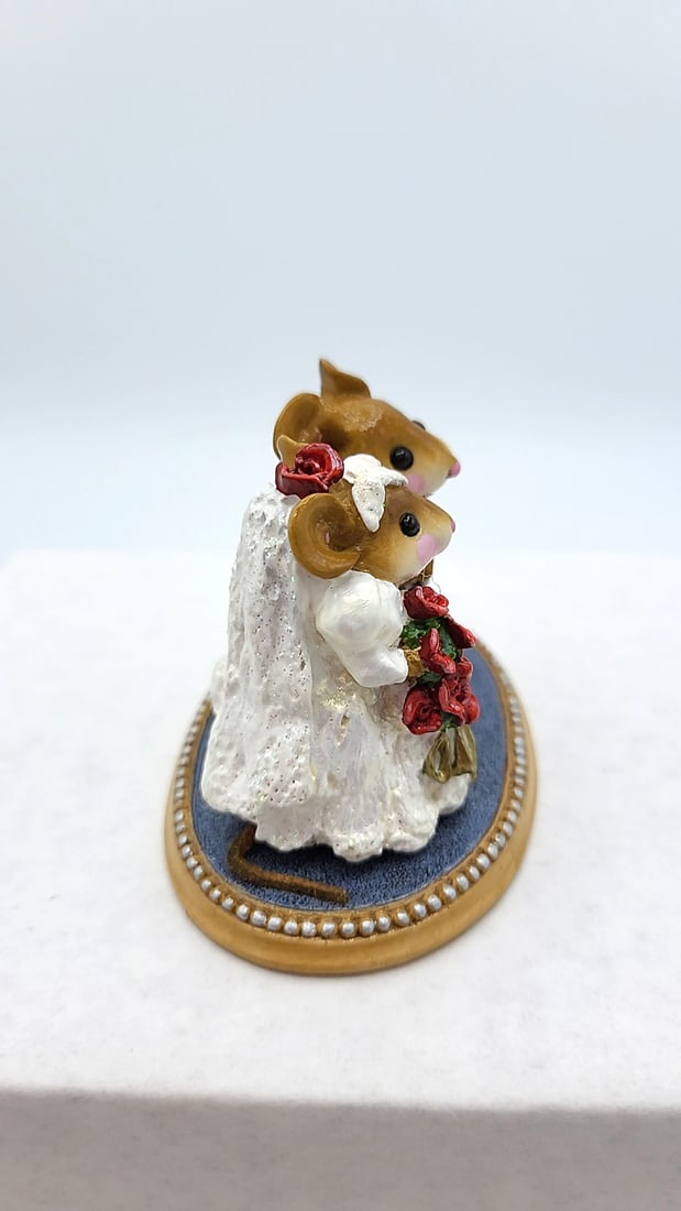 Wff M-200 The Wedding Pair Mouse Bride Groom Figurine With Box - 4