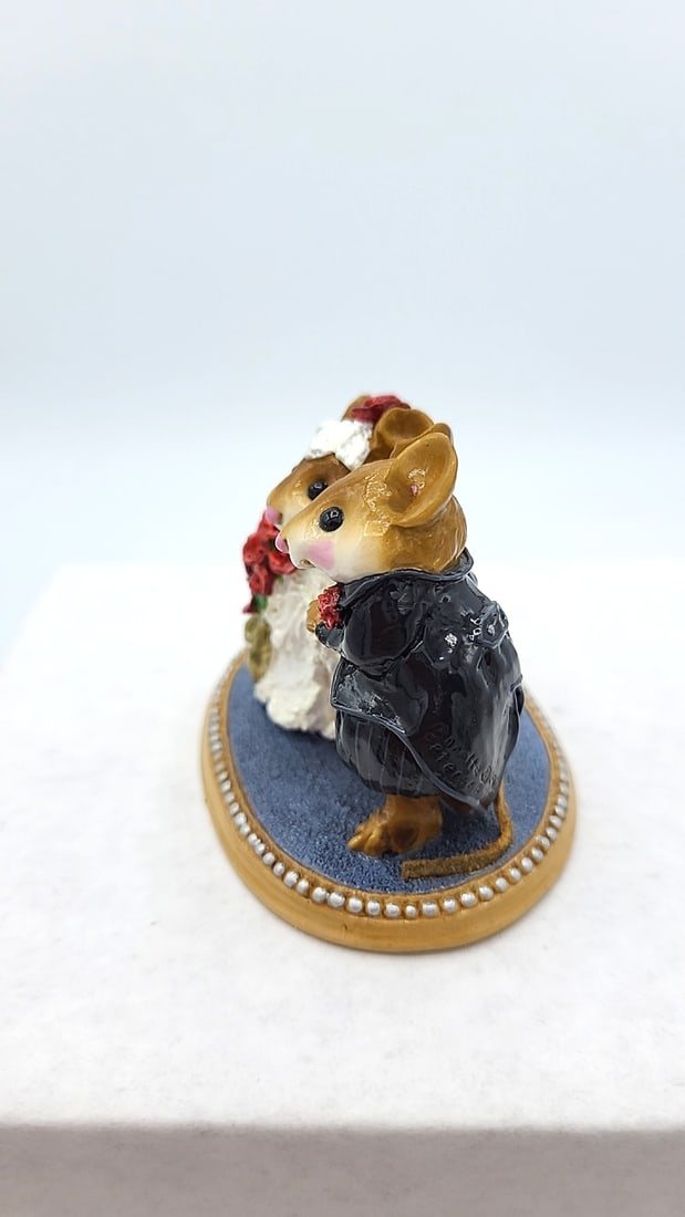 Wff M-200 The Wedding Pair Mouse Bride Groom Figurine With Box - 5
