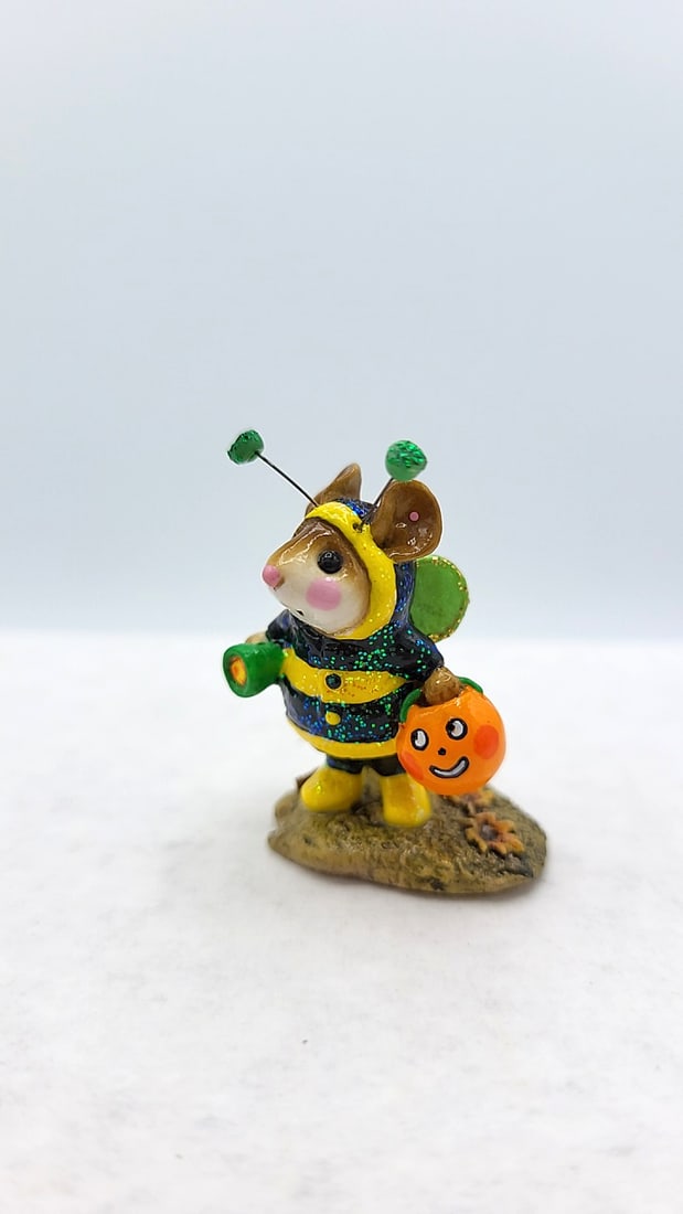 Wff M-252 Bee-dazzled Mouse Figurine Green Flashlight Large Flat Antenna - 3