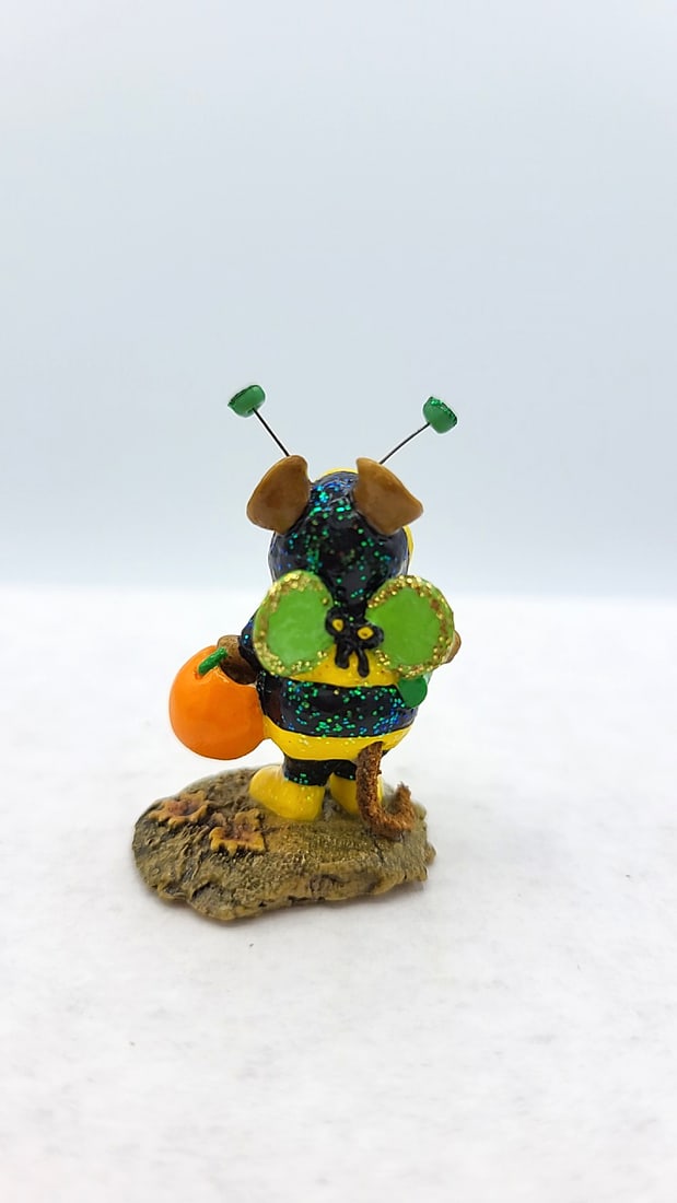 Wff M-252 Bee-dazzled Mouse Figurine Green Flashlight Large Flat Antenna - 5