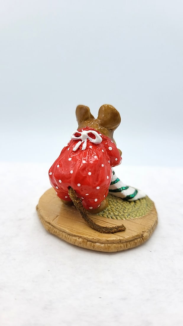 Wff M-142 Chris-mouse Stocking Mouse Figurine Red Pajamas - 2