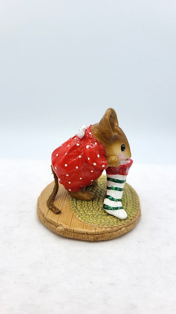 Wff M-142 Chris-mouse Stocking Mouse Figurine Red Pajamas - 3