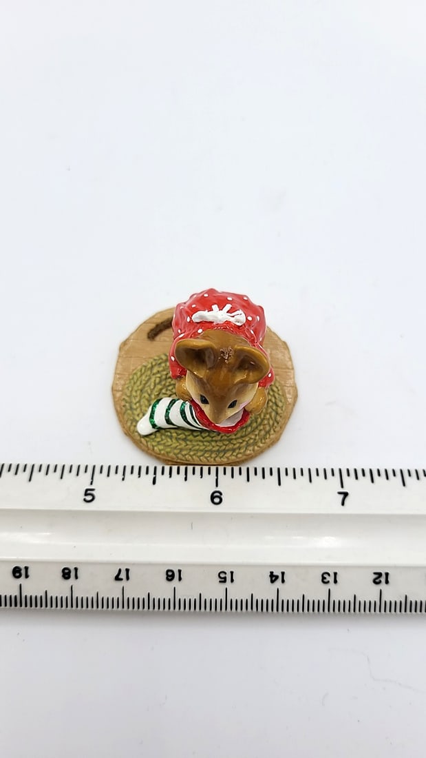 Wff M-142 Chris-mouse Stocking Mouse Figurine Red Pajamas - 5