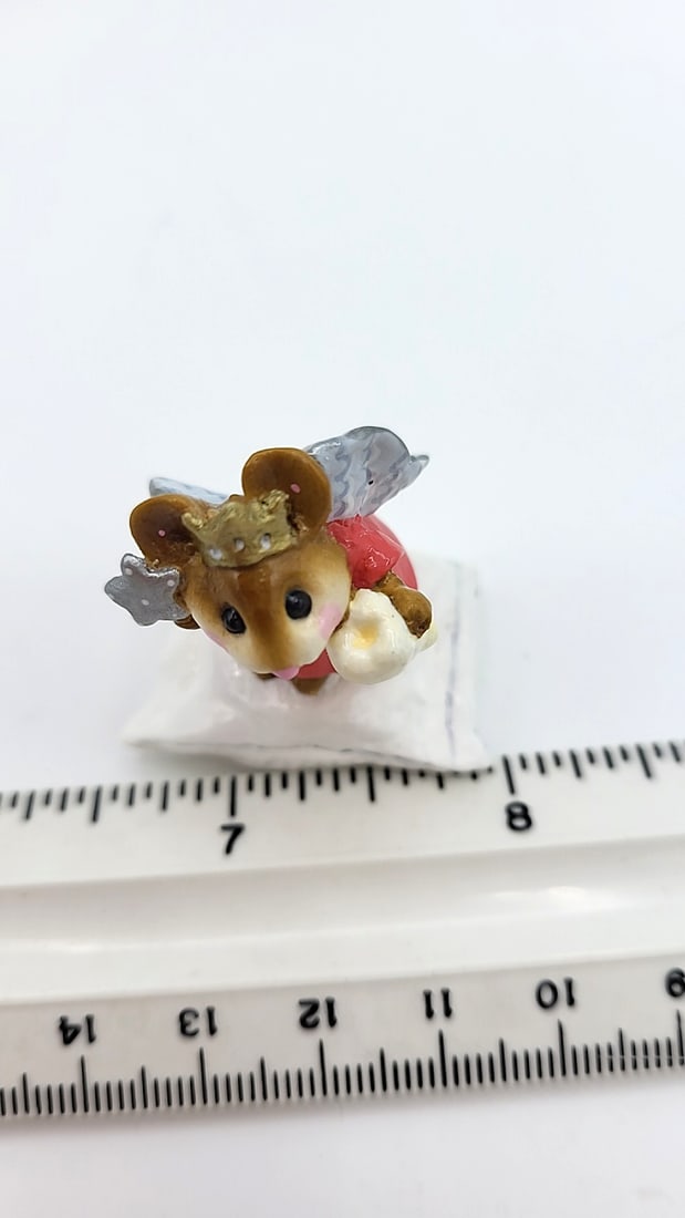 Wff M-148 Tooth Fairy Mouse Figurine Coral Gown Collectors Haven Special - 2