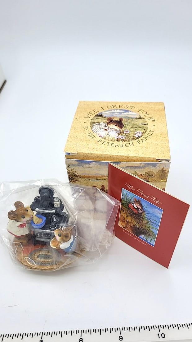 Wff M-185 The Old Black Stove 1993 Mouse Miniature Figurine - 7