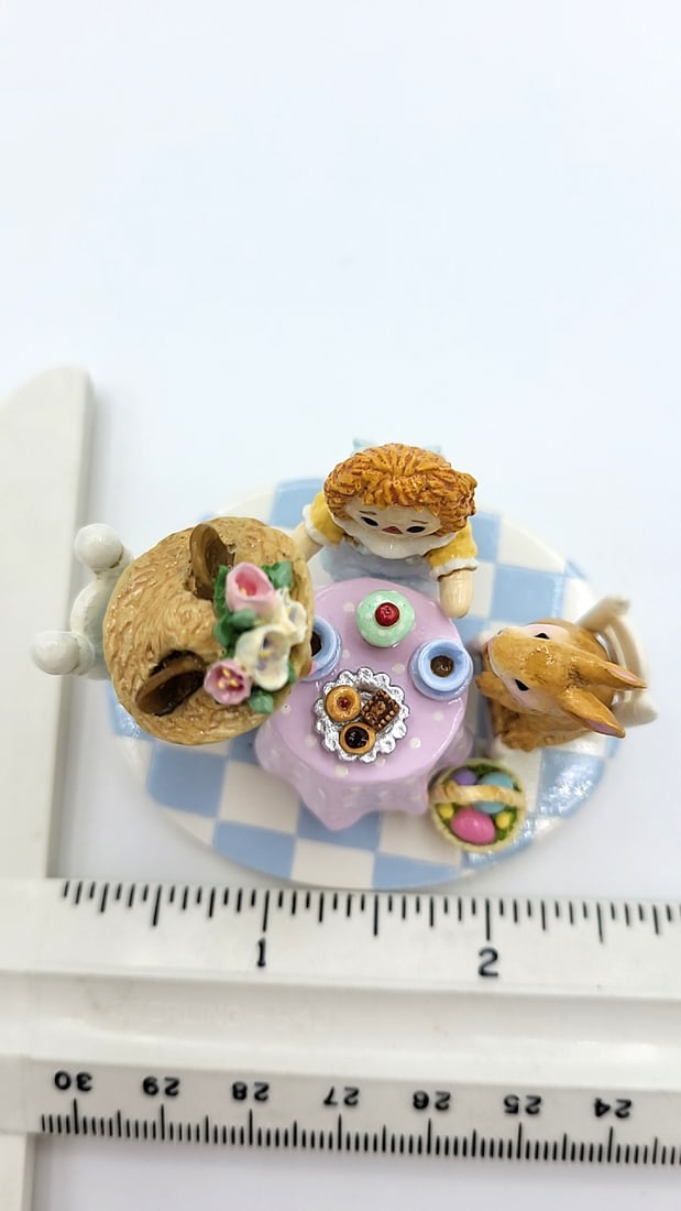 Wff M-177d Easter Tea For Three Limited Edition Mouse Bunny Figurine - 3