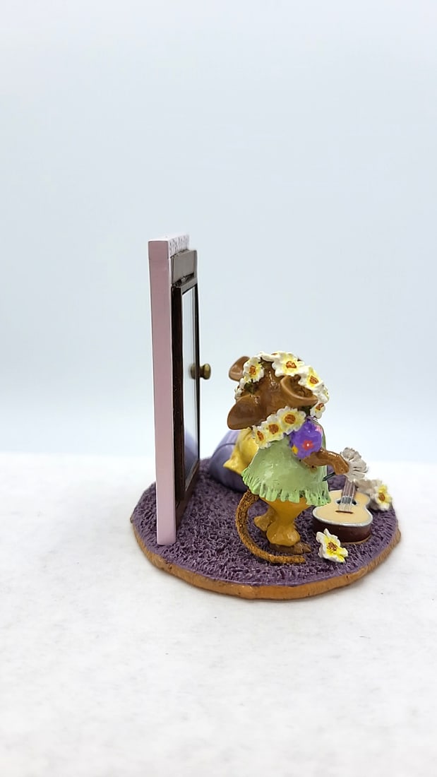Wff Ltd-10 A Stitch In Time 2006 Mouse Figurine Flowered Dress - 4