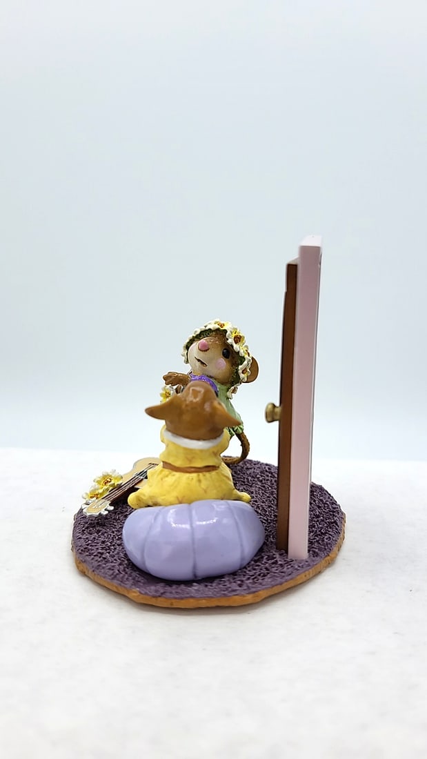 Wff Ltd-10 A Stitch In Time 2006 Mouse Figurine Flowered Dress - 5