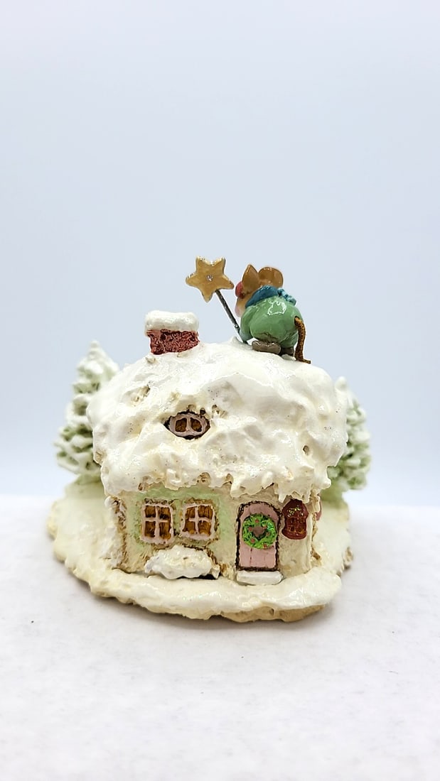Wff M-311c Christmas Cottage A Cottage For All Seasons Mouse Figurine - 2