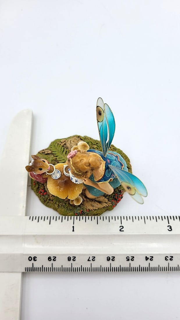 Wff Fy-1 Just A Wee Drop Fairy Mouse Blue Wings - Wing Damage - 2