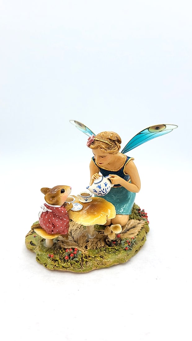 Wff Fy-1 Just A Wee Drop Fairy Mouse Blue Wings - Wing Damage - 4