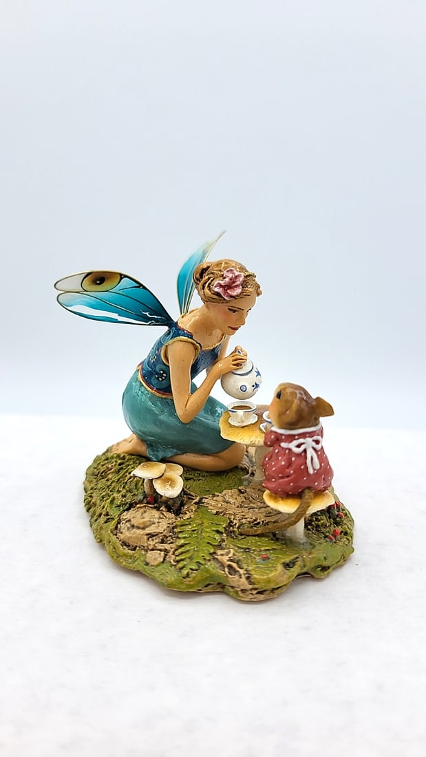 Wff Fy-1 Just A Wee Drop Fairy Mouse Blue Wings - Wing Damage - 6