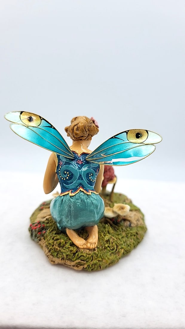 Wff Fy-1 Just A Wee Drop Fairy Mouse Blue Wings - Wing Damage - 8