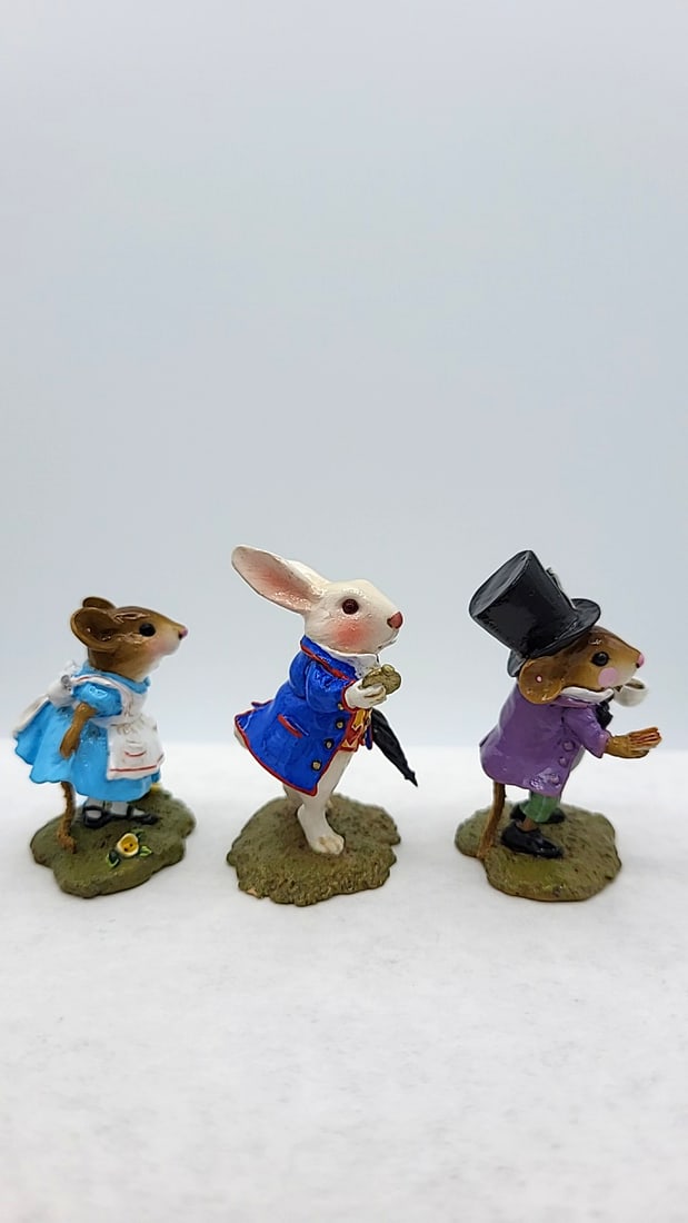 Wff Aiw 01 To 06 Alices Adventures In Wonderland 6 Mouse Figurine Boxed Set - 3
