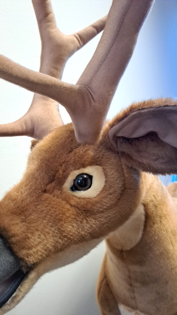 Hansa Toy International Large Plush Reindeer Caribou Standing Deer With Antlers 64 In - 8