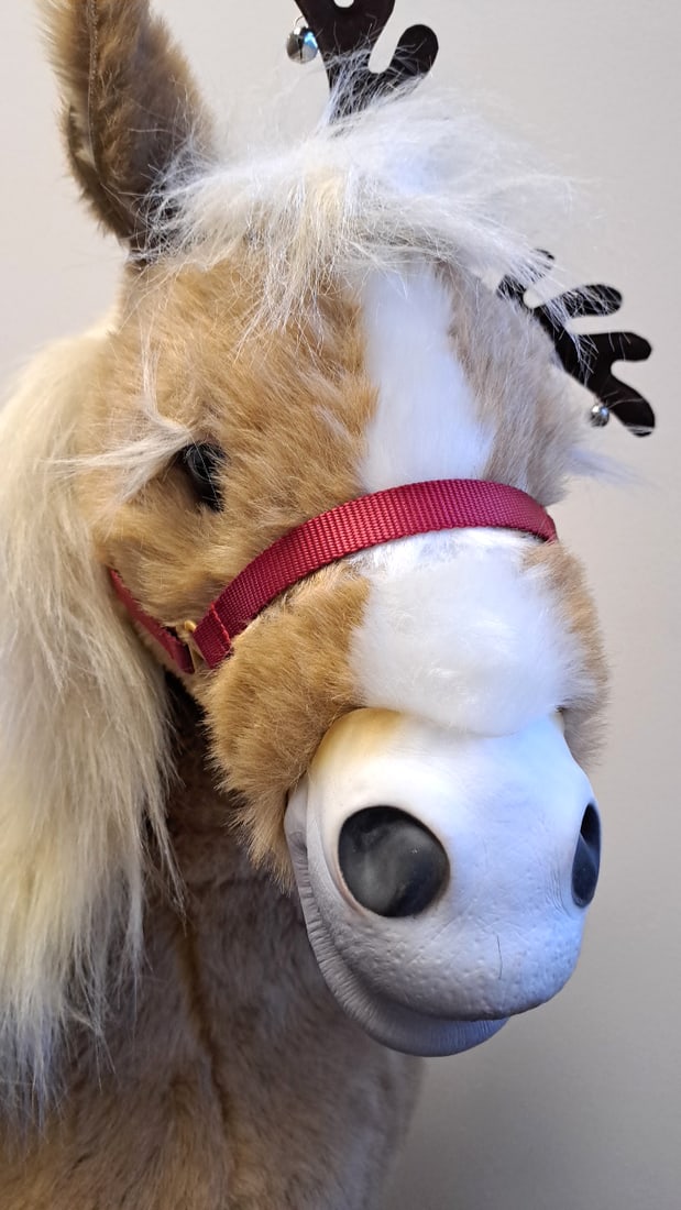 Furreal Friends Interactive Plush Pony Horse Tan White Mane Red Halter Battery Operated - 2