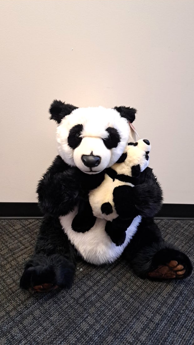 Costco Bear With Cub Panda Plush Stuffed Animal 32" Black White Itm 473514: 28 x 20 x 18 3. 8 lb we have gained a lot of experience shipping dolls from our previous auction. We offer in-house shipping. The shipping price shown in the listing is the liveshipping service by