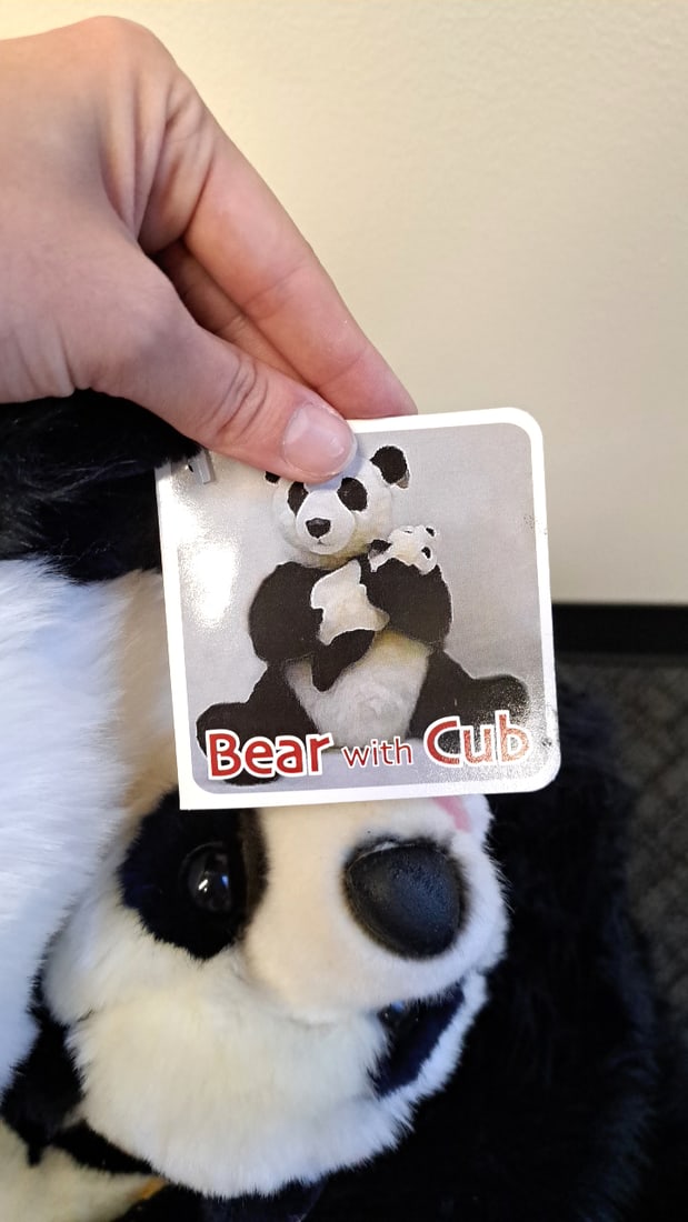 Costco Bear With Cub Panda Plush Stuffed Animal 32" Black White Itm 473514 - 2