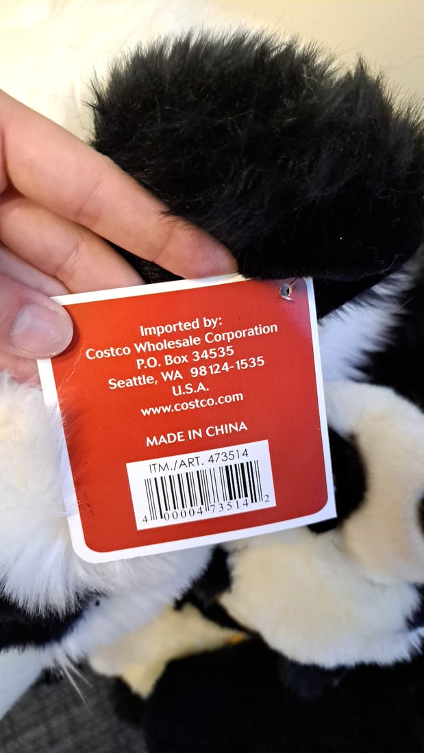 Costco Bear With Cub Panda Plush Stuffed Animal 32" Black White Itm 473514 - 3