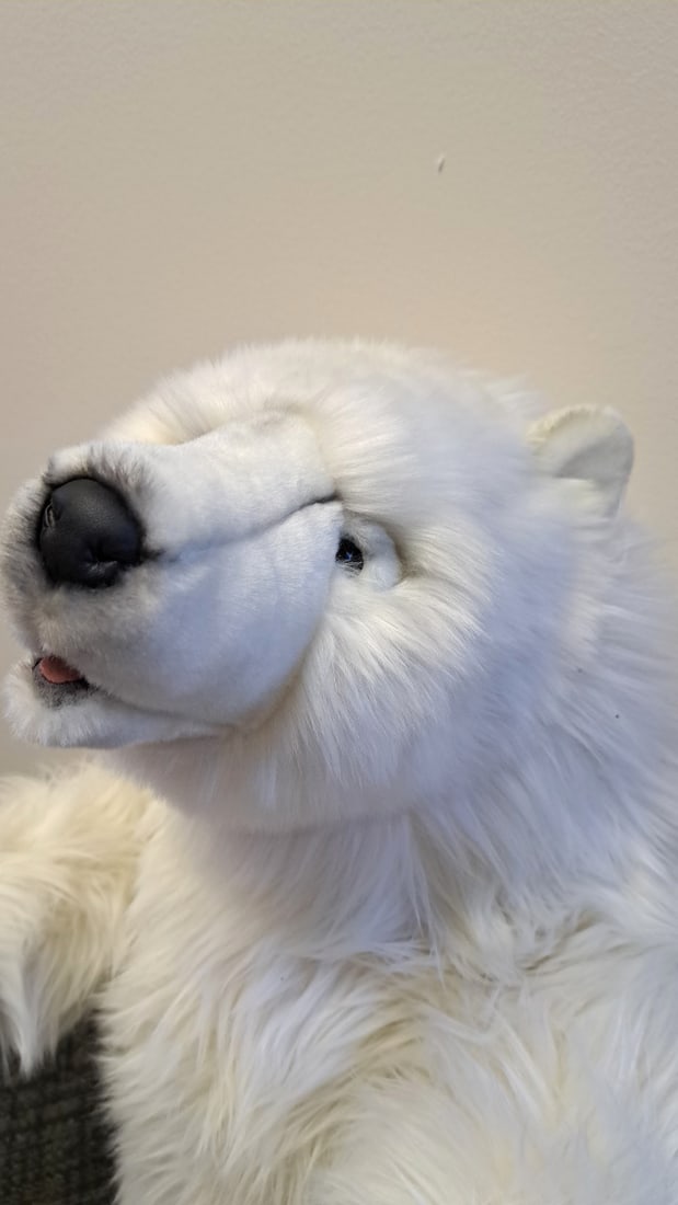 Large Hansa White Polar Bear Plush Stuffed Animal, Standing, Approx. 36 In - 10