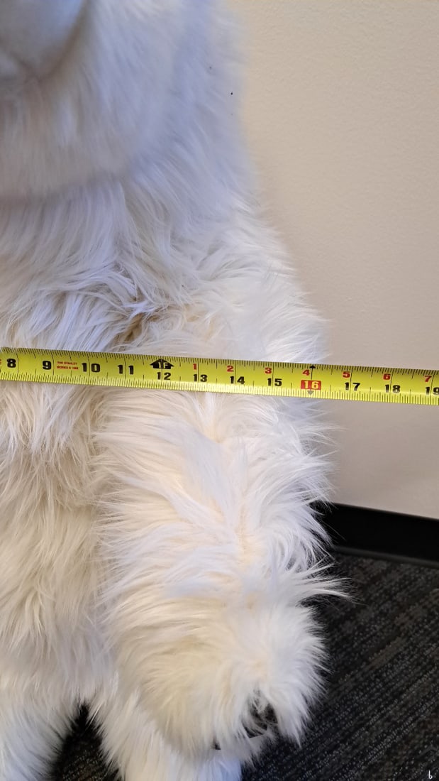 Large Hansa White Polar Bear Plush Stuffed Animal, Standing, Approx. 36 In - 3